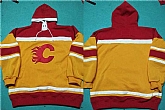 Calgary Flames Blank Yellow All Stitched Pullover Hoodie,baseball caps,new era cap wholesale,wholesale hats
